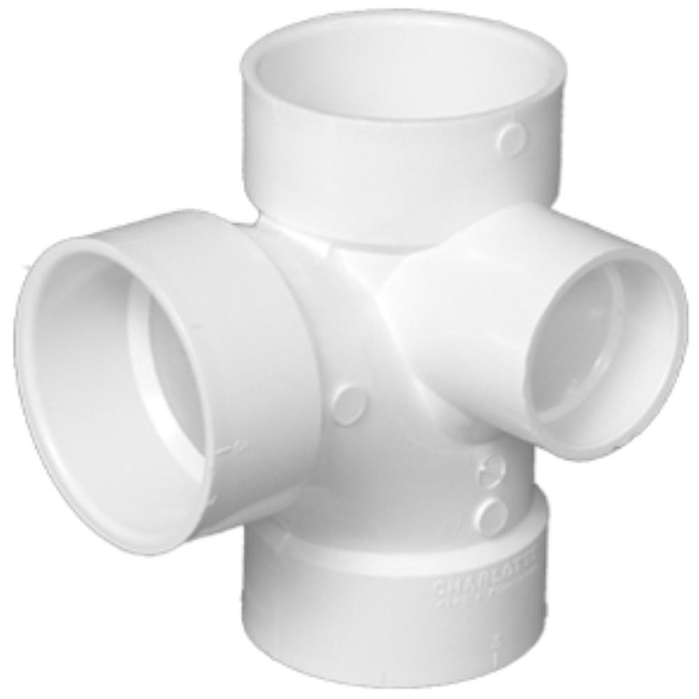 77232 3&quot; X 3&quot; X 3&quot; X 2&quot;
SANITARY TEE W/ RIGHT SIDE
INLET PVC DVW