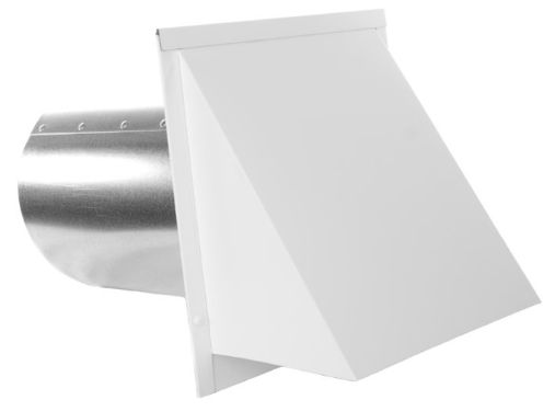 SWV6WH 6" WHT AIR INTAKE HOOD W/SCREEN