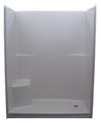 SED160-30R SALO WHT 1PC 60"  SHOWER 31 1/2"D RH PLG LH SEAT