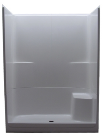 S360-36 L SALO WHT 3PC 60"  SHOWER 36"D LH PLG RH SEAT