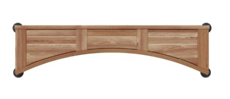 10045579-185 48" CURVED TEAK  BENCH SALO