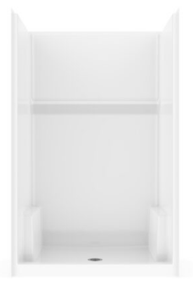 SH4834 WHT 1PC SHOWER 48X34  SALO BENCH NOT INCLUDED